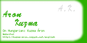 aron kuzma business card